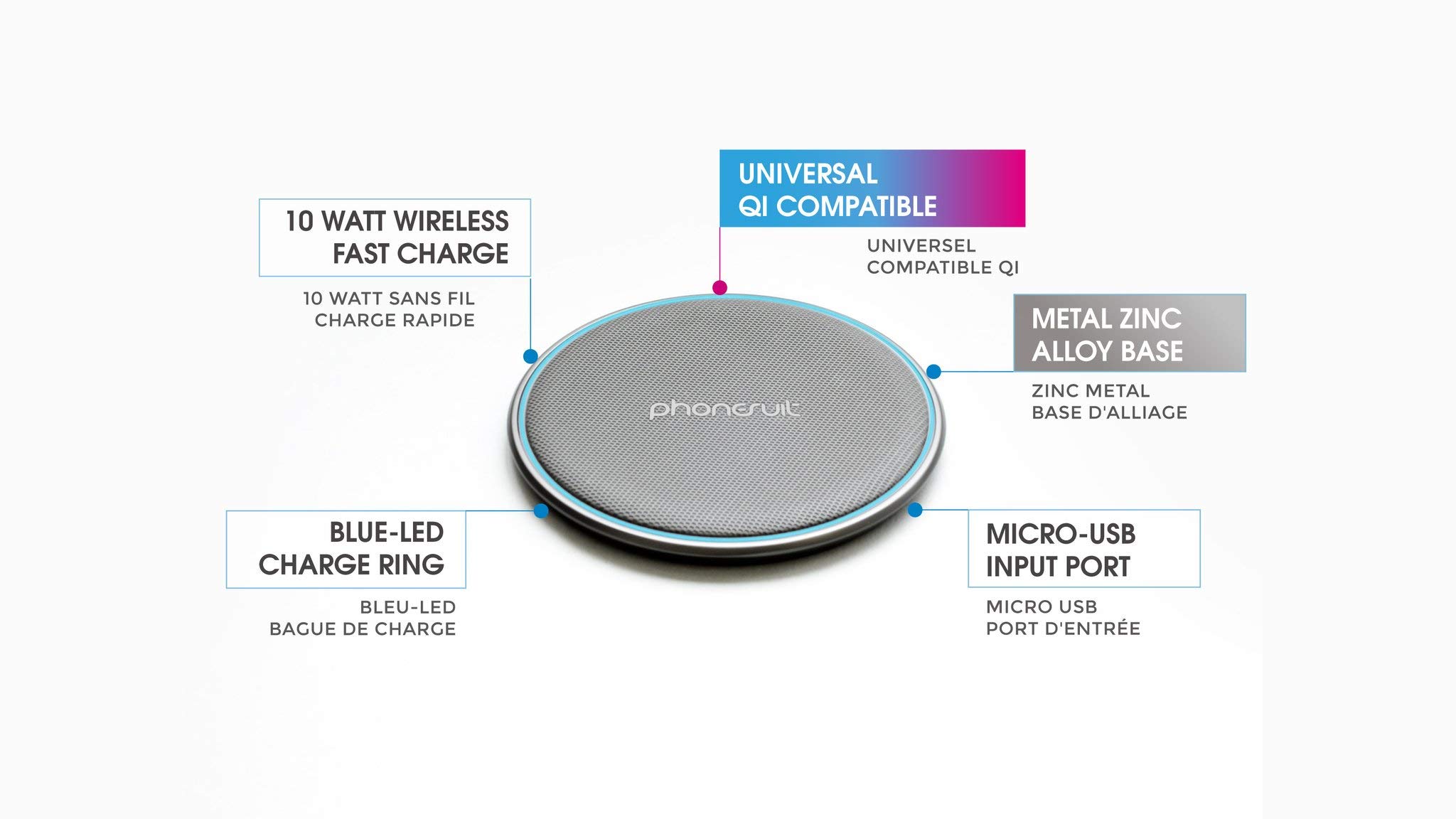 PhoneSuit Energy Core Wireless Qi Charging Pad - Ultra - 10W