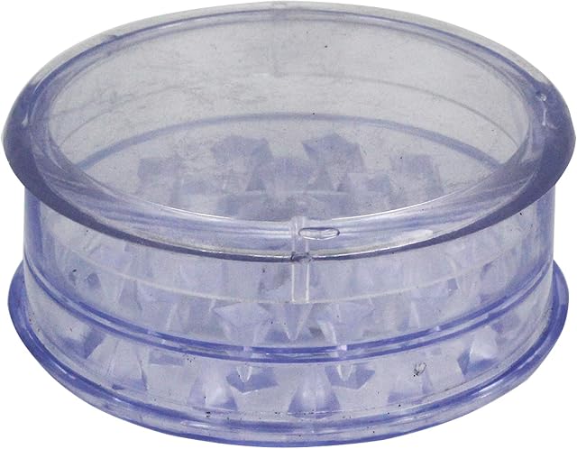 1 x Grinder Plastic 60 mm 3 Parts Including Storage Choose Your Favourite Colour (Transparent)