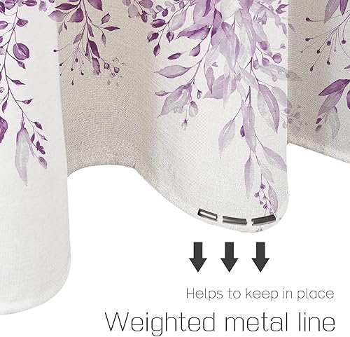 Vista 32 de Tititex - Juego de cortinas de ducha de eucalipto verde oliva, hojas de acuarela en la parte superior con decoración floral de baño, 60 x 72 Hojas