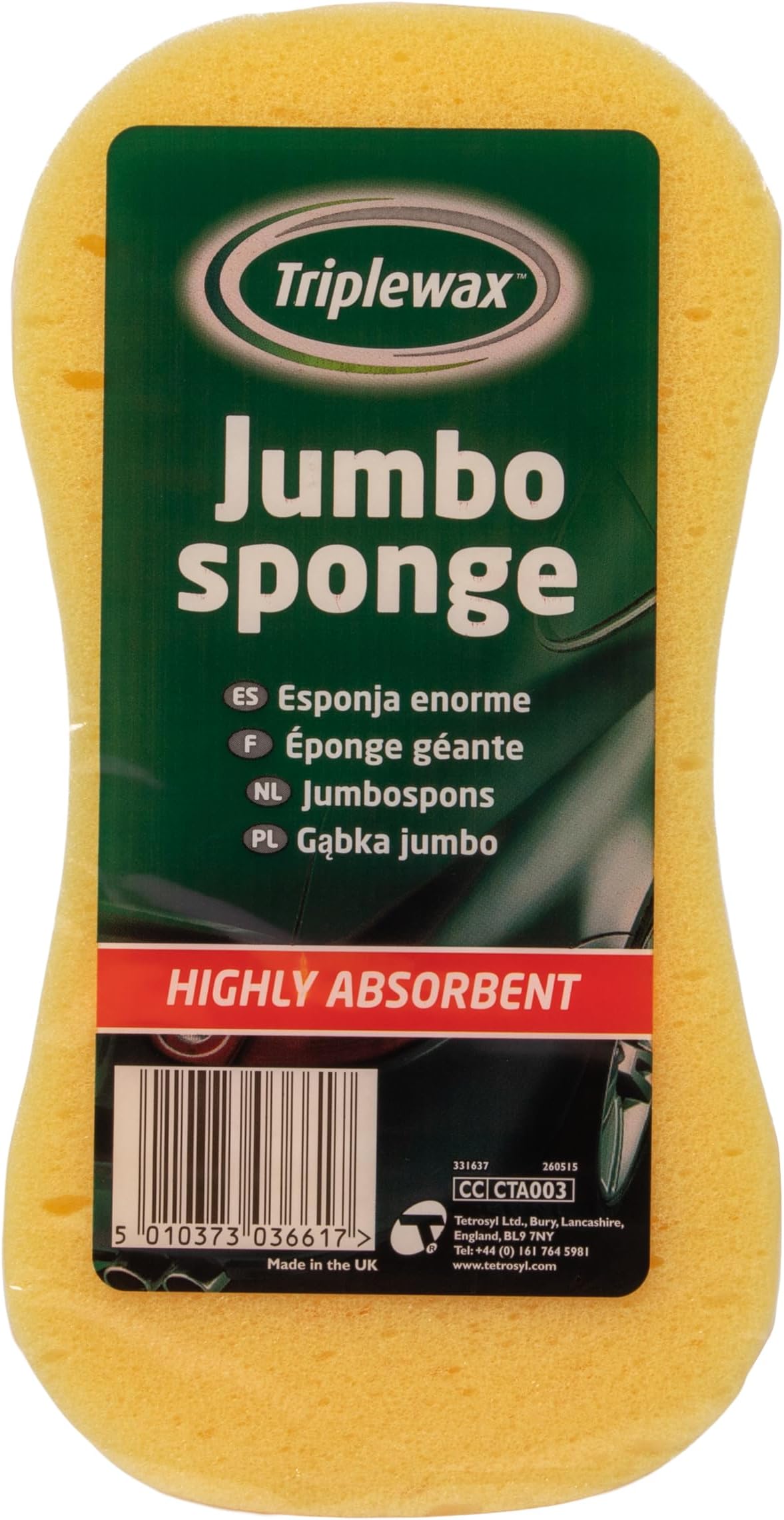 Triplewax CTA003 Jumbo Sponge (AC26) Amazon.co.uk Automotive
