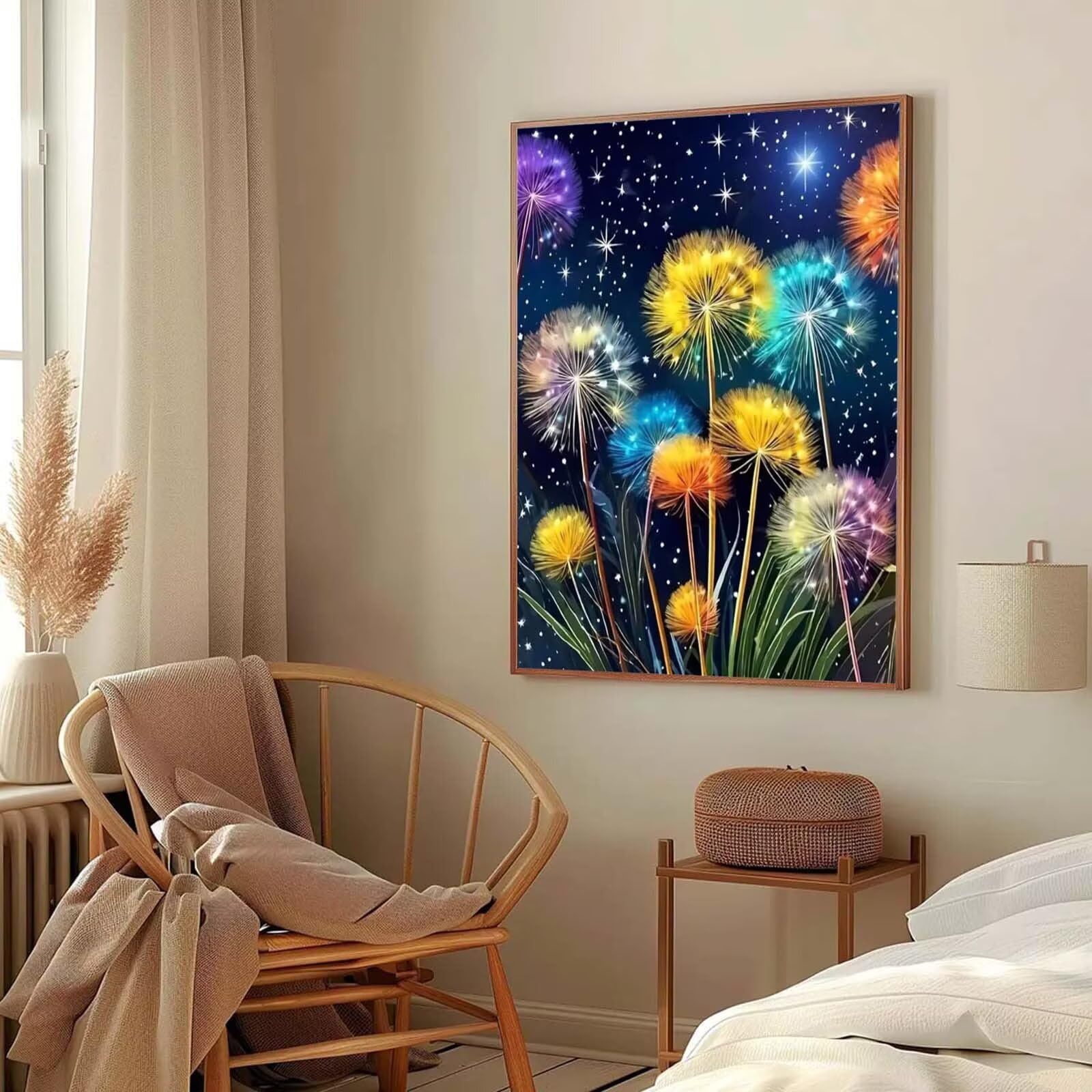 Malen Nach Zahlen Erwachsene Traum 80 x 100cm, mit Pinsel Acrylfarbe j0-308 | Malen Nach Zahlen Kreatives für Erwachsene, DIY Blumen Paint by Numbers Set, Deko Wohnzimmer, Geschenke für Frauen