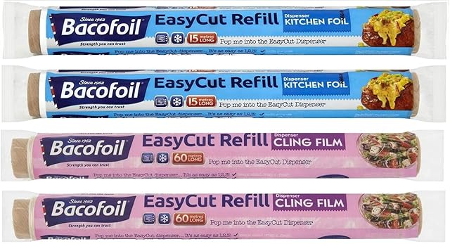 Baco Foil Easy Refill Set x 2 +Bacofoil easycut Clingfilm Refil x 2