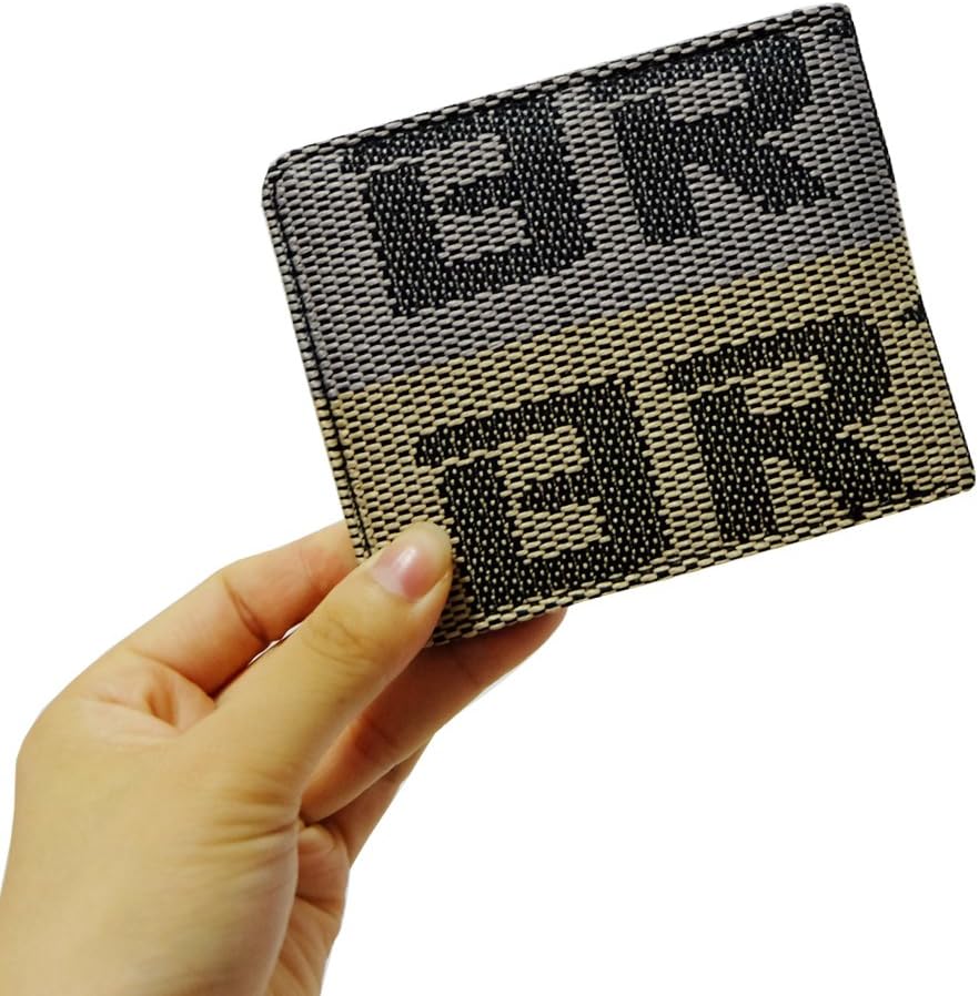 JDM Bride Racing Wallet Multifunction Leather Money Clip Card Package-Heydreamer (Gray and Beige)