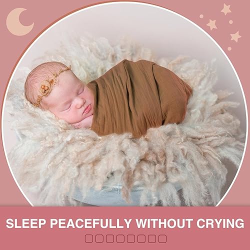 Miniatura 4 de Mantas de muselina de algodón para recién nacido, de 47 x 47 pulgadas, transpirables, coloridas, suaves, regalo esencial de registro de bebé, regalo