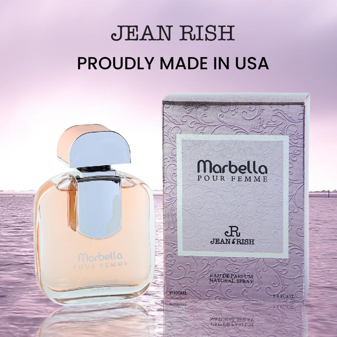 Jean Rish Marbella Perfume for Women Eau De Parfum, Long-Lasting Luxury Fragrance, Made In USA - Pear, Jasmine, Vanilla, Iris, Patchouli Scent - 100ml / 3.4 oz - Image 3