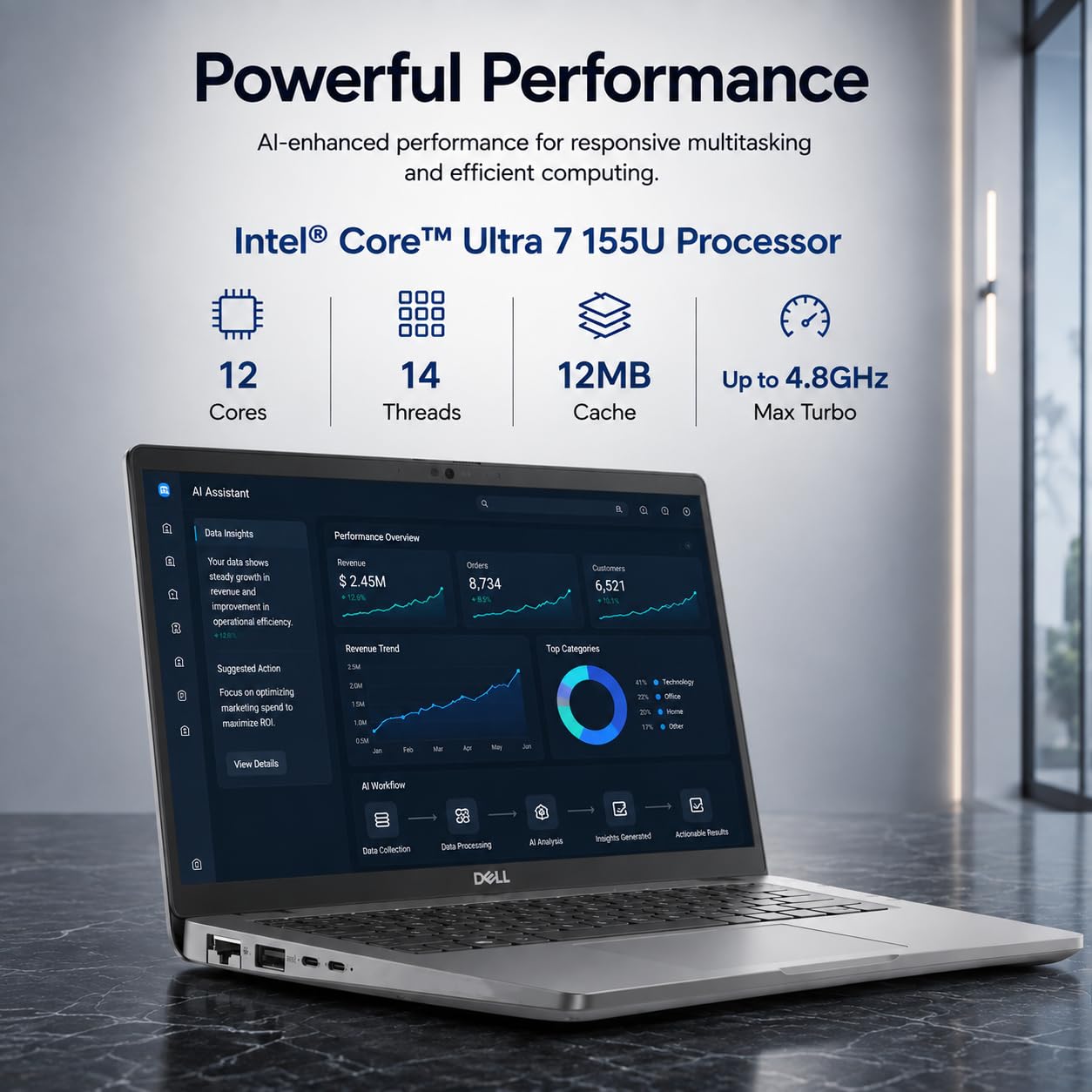 Amazon.co.jp: Dell Latitude 5450 ノートパソコン、Intel Ultra 7