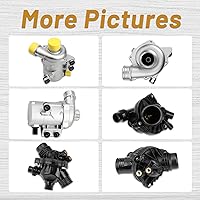 Vista 6 de Bomba de agua de motor eléctrico con termostato 11517521584 compatible con BMW X3 Z4 X5 328i 323i 128i 528i reemplaza a OEM # 11517546994