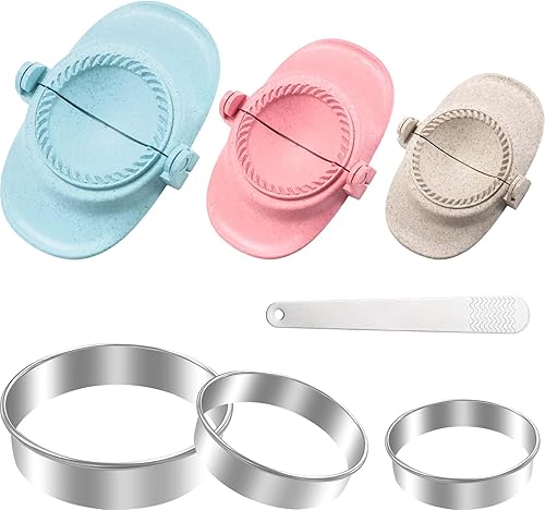 Dumpling mold,Empanada maker press,Hand pie molds for baking,Dumpling Mold Set for Pierogi, Chinese Dumpling (Mixed colors)