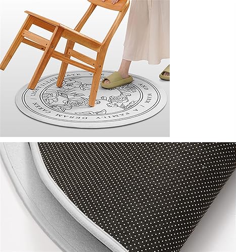 Vista 18 de Tapete redondo para silla de oficina para suelo de madera dura, computadora y juegos, tapete protector de suelo, tapete de protección de azulejos