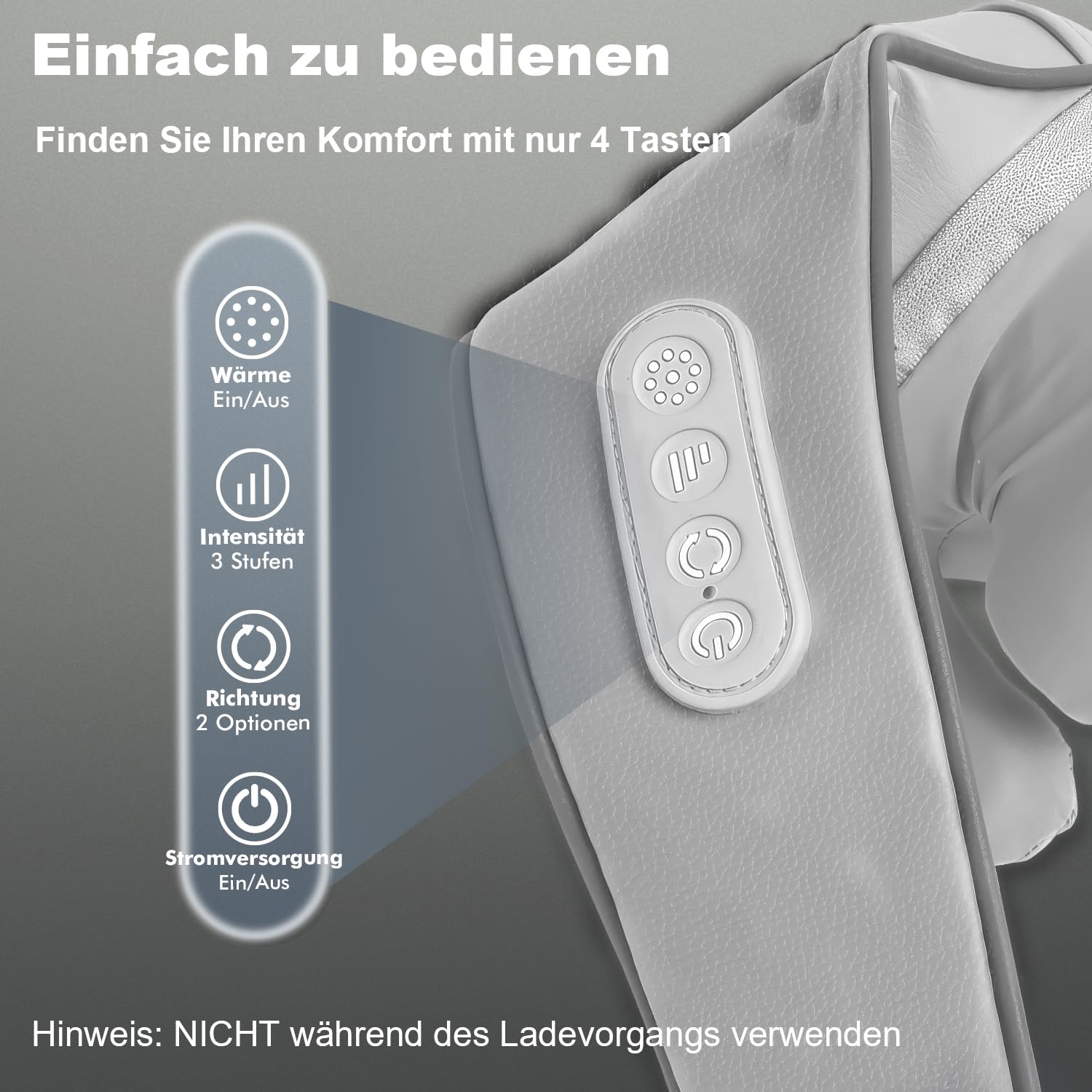 Nackenmassagegerät mit Wärme, Shiatsu Massagegerät, Massagegerät Rücken für Nacken, Rücken, Schulter, Taille, Beine, Muskeln, Weihnachtsgeschenke für Frauen und Männer