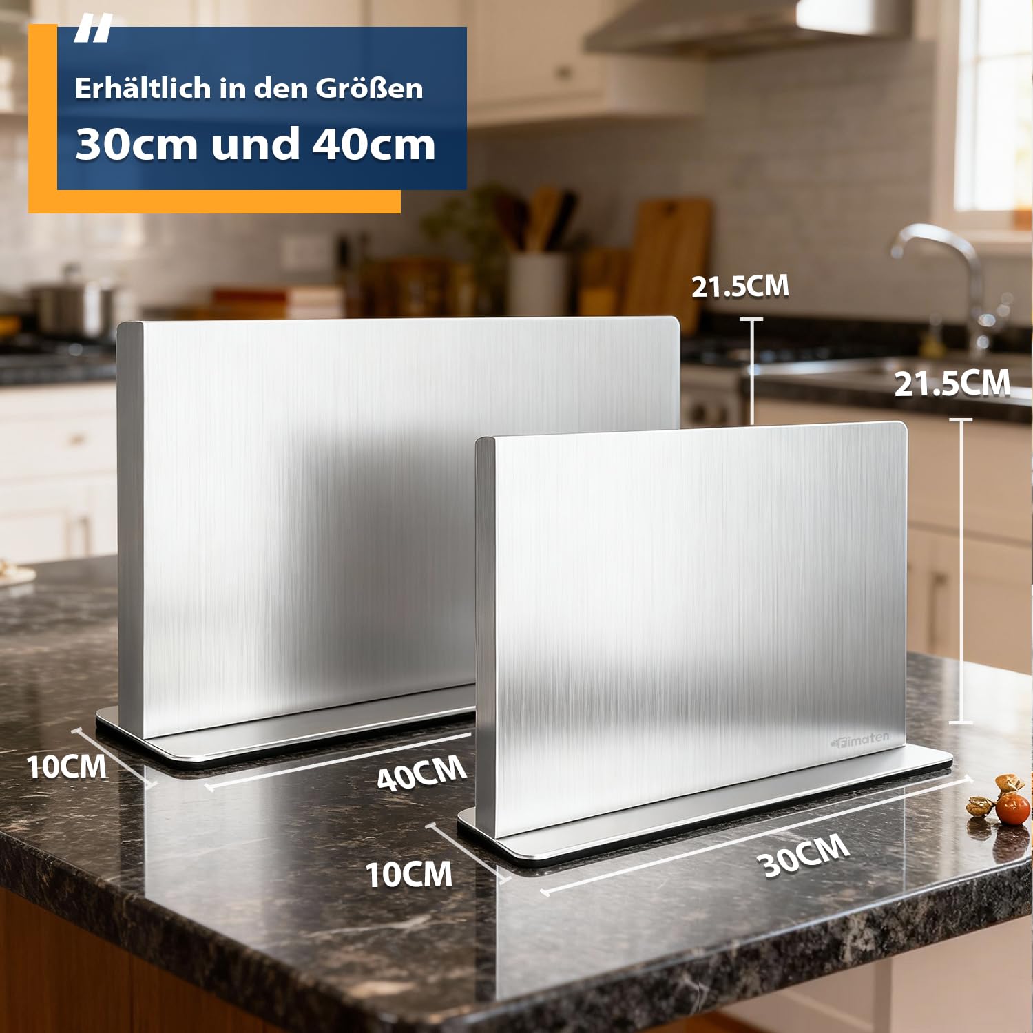 Messerblock Magnetisch ohne Messer, Magnet Messerblock aus Edelstahl, Doppelseitig Magnetischer Messerhalter, Unbestückt Messerblöcke Universal Magnetic Knife Block für Küchenmesser, 30x21,5cm