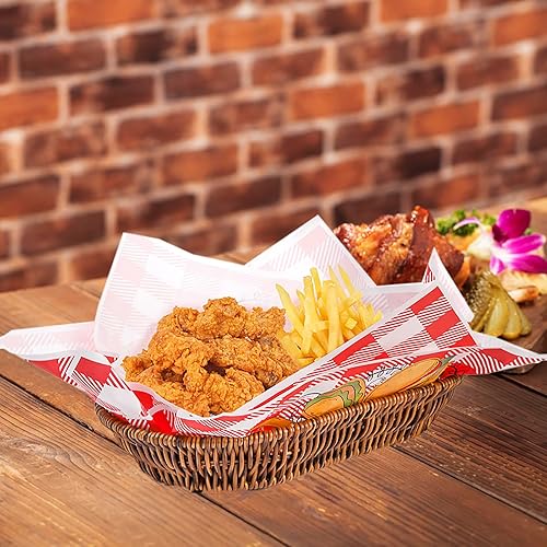 Miniatura 5 de Nicunom 1000 hojas de papel encerado en seco, 12 x 12 pulgadas, resistentes a la grasa, revestimientos para cestas de alimentos, hojas de papel