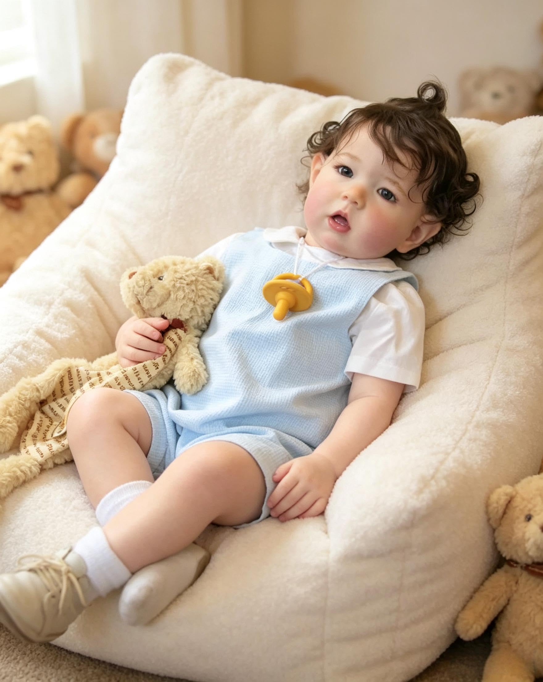 RXDOLL Reborn Baby Dolls Silicone Full Body Liam 20 Inch Realistic Baby Doll Boy Soft Vinyl Lifelike Newborn Dolls that Look Real Life Baby Doll Toy for Kids Age 3+