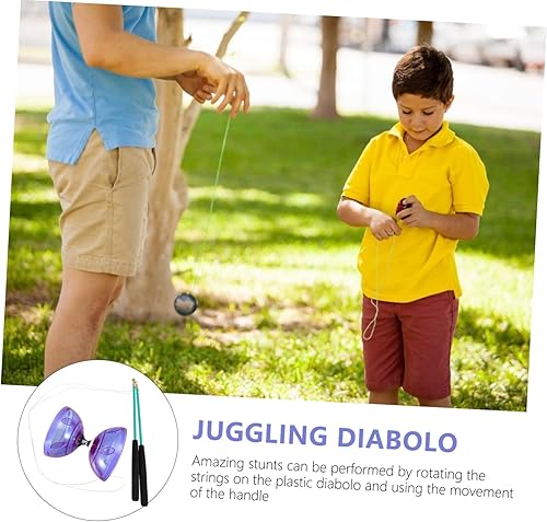 Miniatura 7 de ibasenice 3 Sets Diábolo Chino Yoyo Juguete Yoyo Teniendo Responsive Kid Juguetes Yoyo Profesional Chino Dedo Insensible Yoyo Chino Yoyo Triple