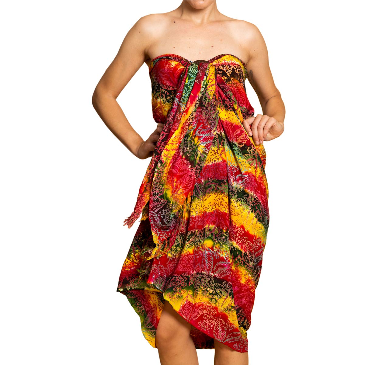 PANASIAM Pareo multicolor, Toalla de Playa Bufanda Envolvente, Tejidos Naturales Suaves, producción justa