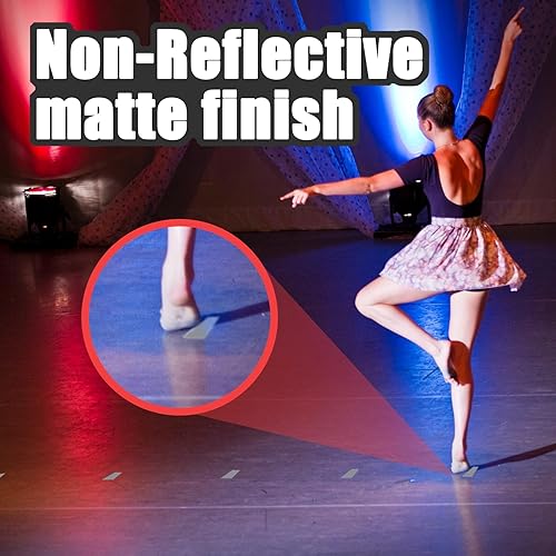 Miniatura 5 de GEYYANG - Cinta adhesiva gris para cables, fotografía, telón de fondo de filmación, configuración de escenario de teatro, marca de piso, sin