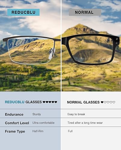 Miniatura 4 de Gafas de lectura de metal para hombre, paquete de 3 lectores de media llanta +1.00