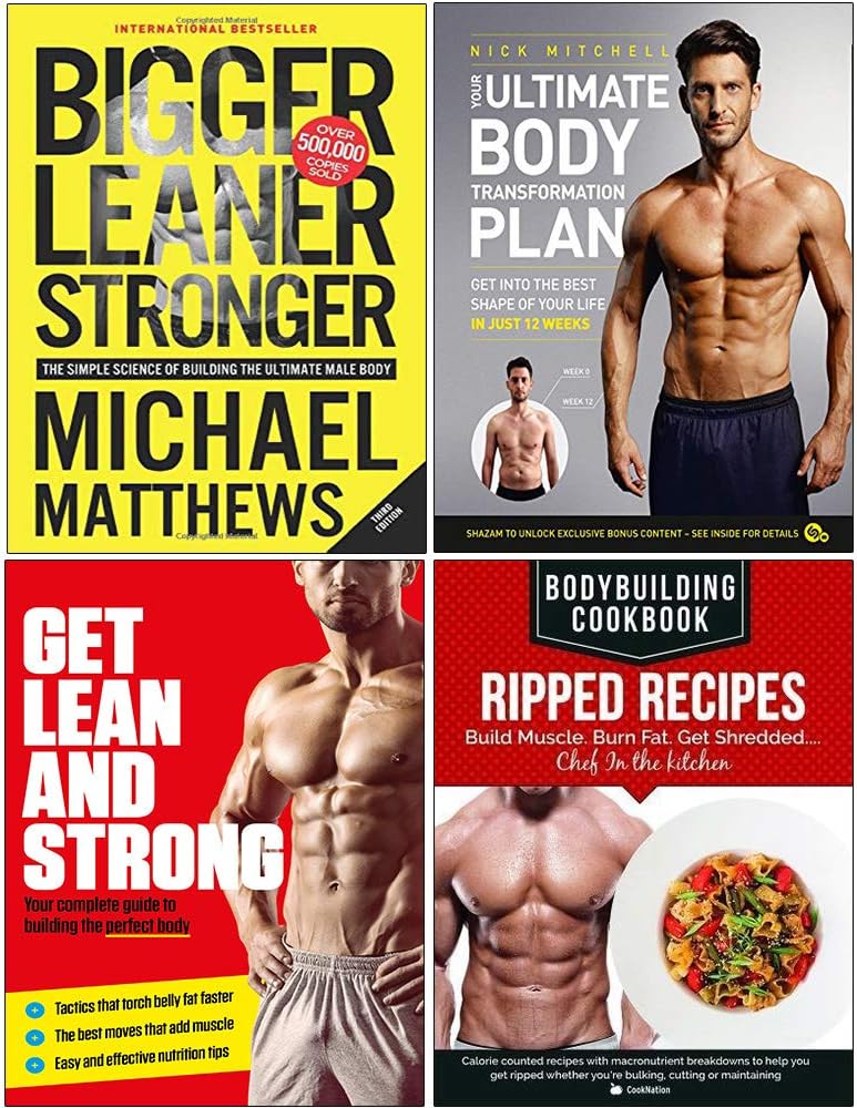 Bigger Leaner Stronger, Your Ultimate Body Transformation Plan, Get Lean And Strong, BodyBuilding Cookbook Ripped Recipes 4 Books Collection Set Paperback – 1 Jan. 2019