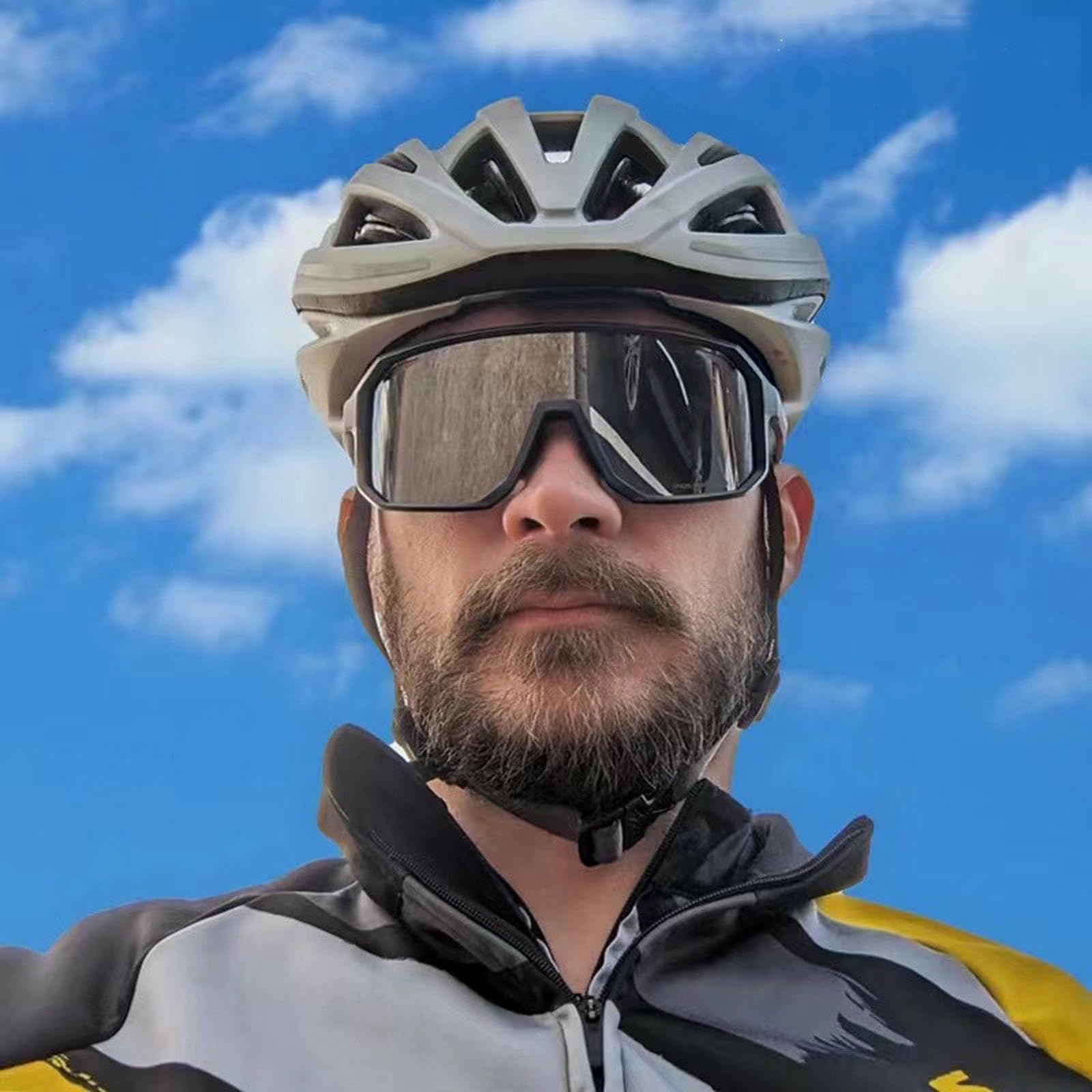 Sonnenbrille Sport Übergroße Quadratische Rahmen Brille Für Radfahren, Laufen, Fahren Mit Uv400 Schutz-c
