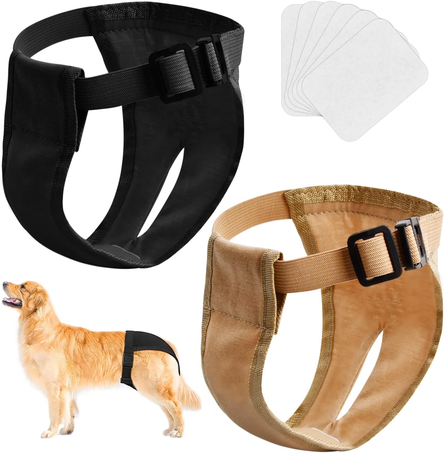 2Pcs Dog Nappies Dog Diapers Dog Period Pants Reusable Dog Nappies