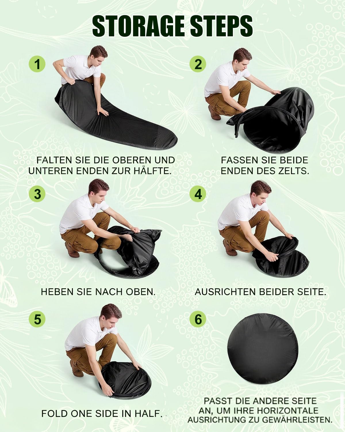 Duschzelt Camping Toilettenzelt, Pop Up Umkleidezelt mit Tasche & Zubehör, Wasserfest UV-Schutz Umkleidekabine WC Zelt, Strandumkleidezelt für Outdoor, Strand, Wandern, 120 x 120 x 190 cm Schwarz