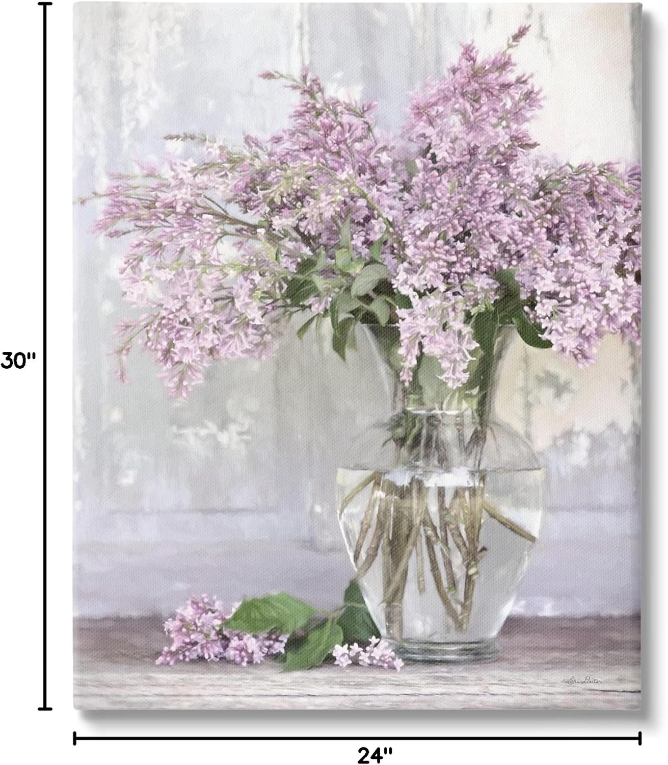 Stupell Industries Tranquil Lilac Flower Vase Canvas Wall Art, Design by Lori Deiter