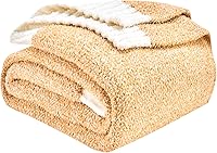 Vista 36 de CozeCube Mantas de Punto Reversibles de Microfibra Súper Suave Fullfy, Manta Mullida Cálida y Acogedora de Felpa Difusa, Manta a Cuadros para Sofá