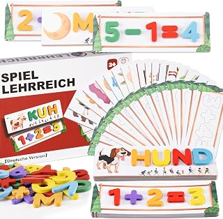 Carehabi- Dieren, Groenten Juguetes de Aprendizaje de Letras, Color marrón (PTDE01)