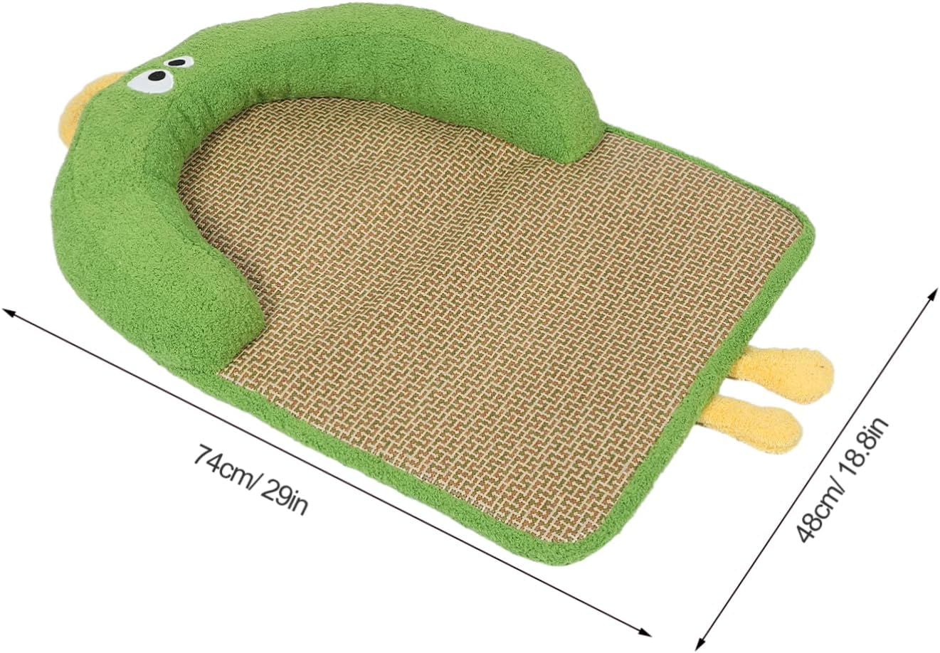 BESPORTBLE Rattan Cooling Mat for Pets Breathable Woven Cushion for Dogs Cats and Portable Design Non Slip Cooling Pad for Indoor and Outdoor Use for Summer Comfort