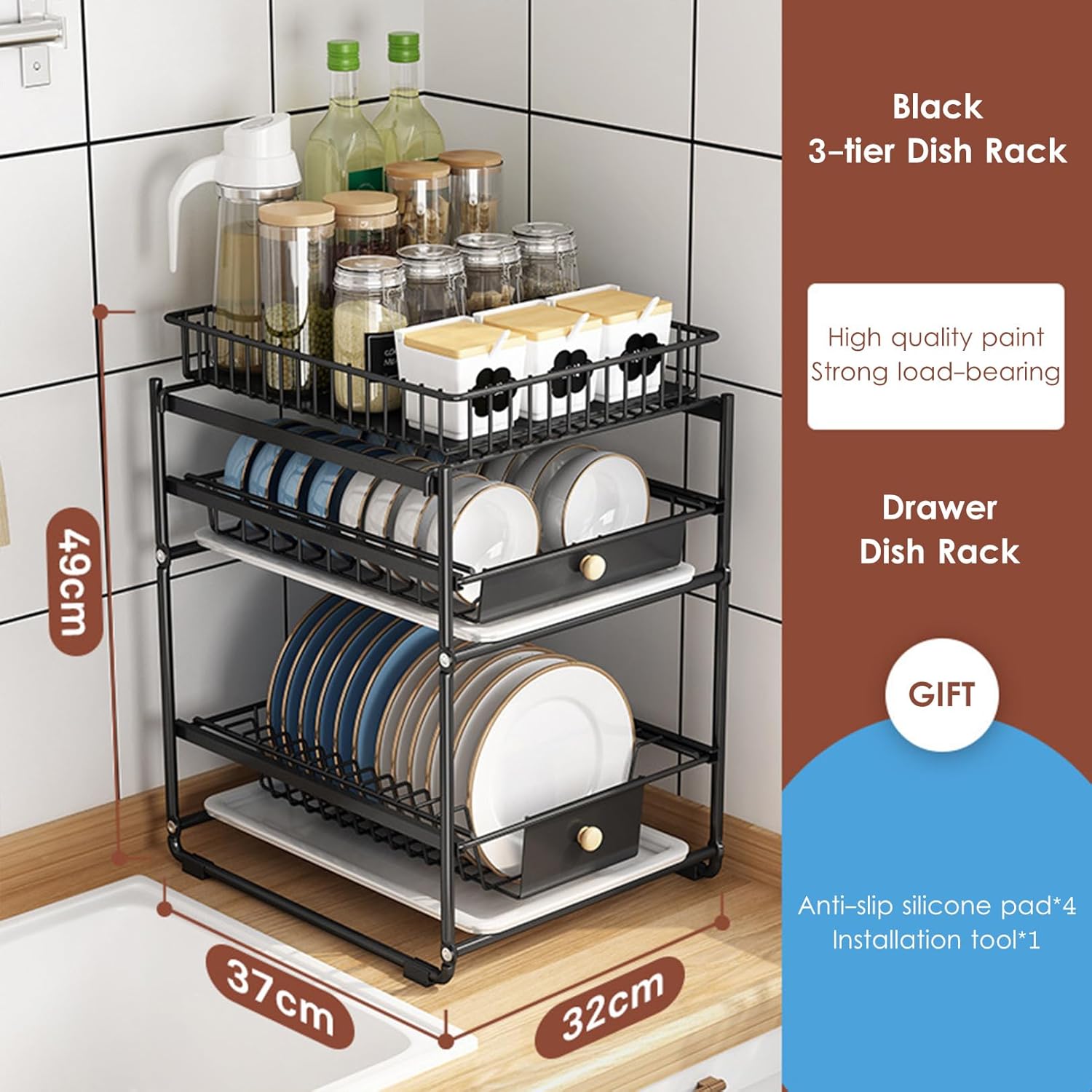 OGORI 3段ディッシュラック ステンレススチール 【公式通販】