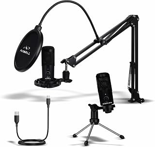 FLYBALL USB Condenser Microphone Kit,192kHz/24Bit Type-C Studio Recording Mic for Podcast, YouTube, Gaming, Singing & Stre... Price In India