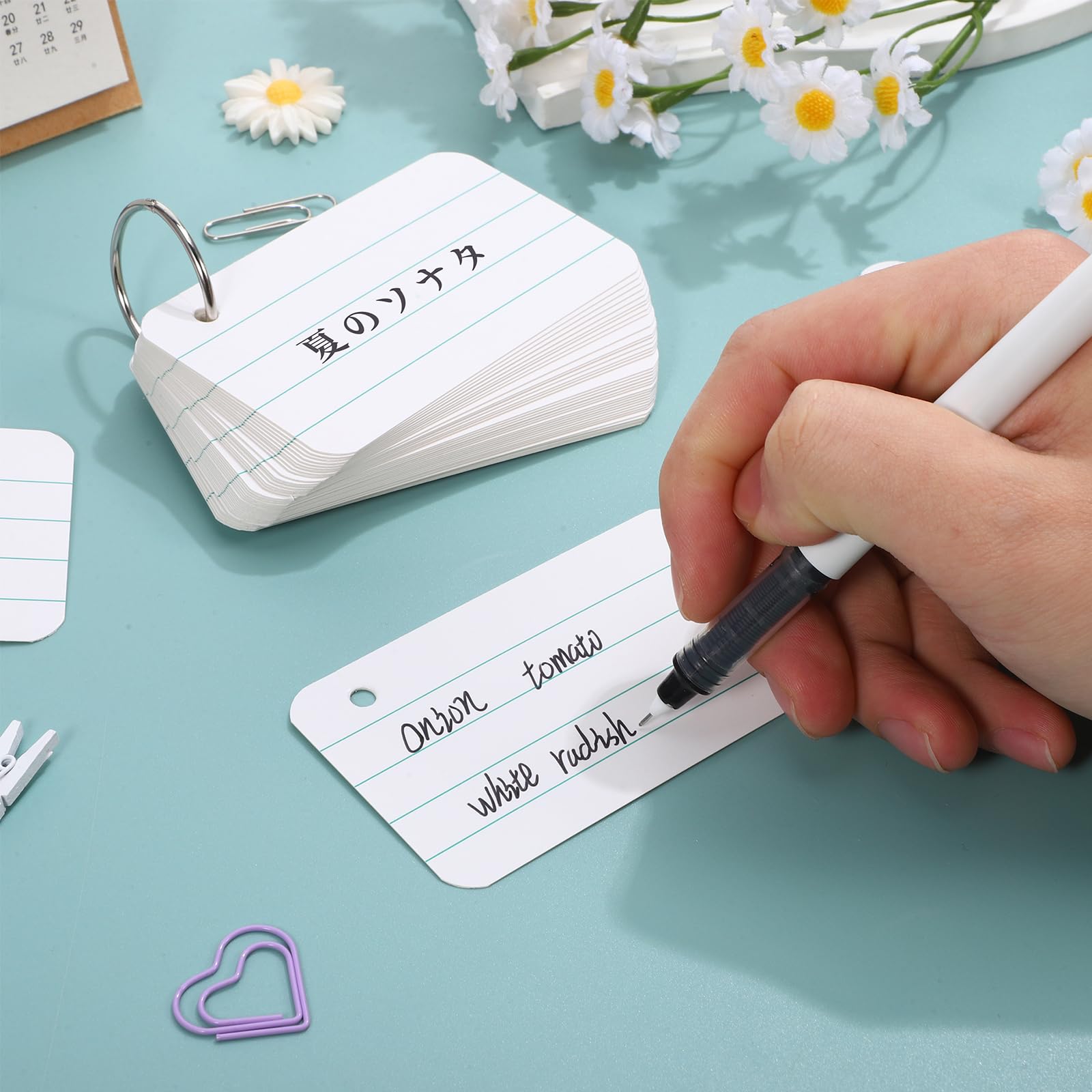 単語シート Amazon | SEWACC 単語帳 暗記カード 罫線付き 単語カード 50枚 大きめ