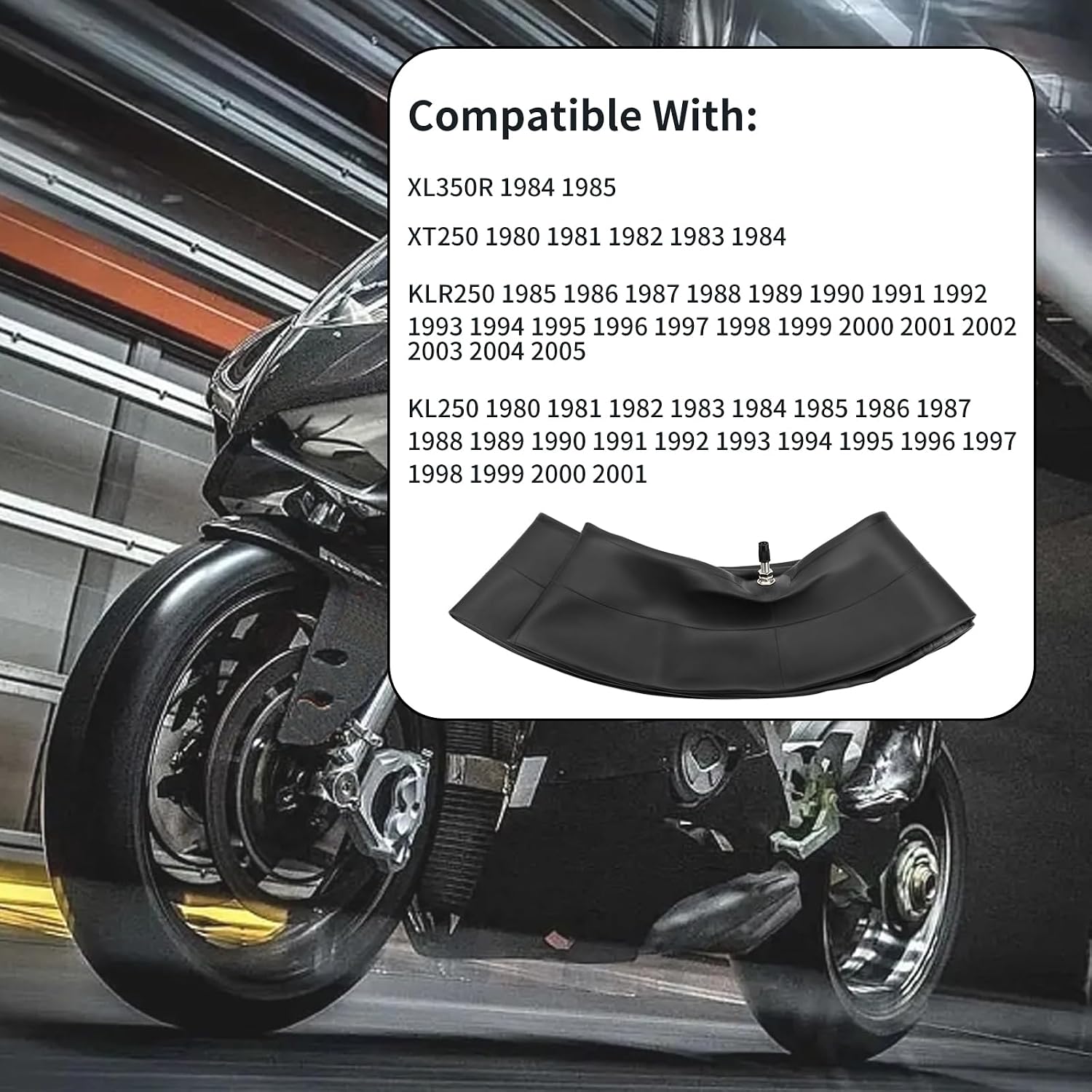 460-17 Tire Inner Tube 130/70-17 130/80-17 140/70-17 140/80-17 Heavy Duty Tube TR4 Straight Valve Stem Compatible with KLR250 1985-2005 KL250 1980-2001 XL350R 1984-1985 XT250 1980-1984 (1Pc)