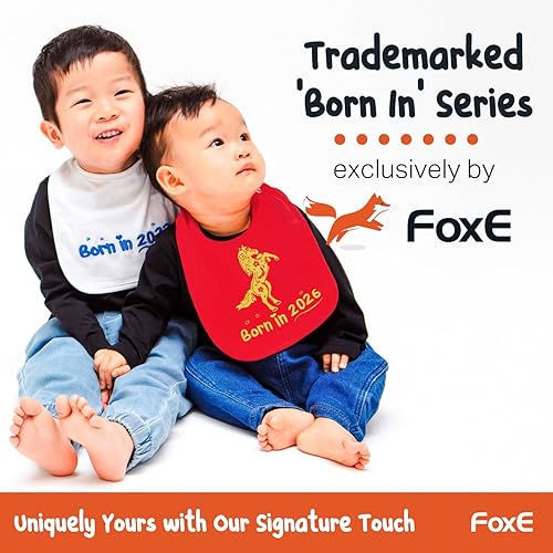 Miniatura 9 de FoxE Año del caballo Set de regalo nacido en 2026  babero, gorro y juguete de peluche  Unisex, 100% algodón, 0-24 meses  Regalos de Año Nuevo Chino