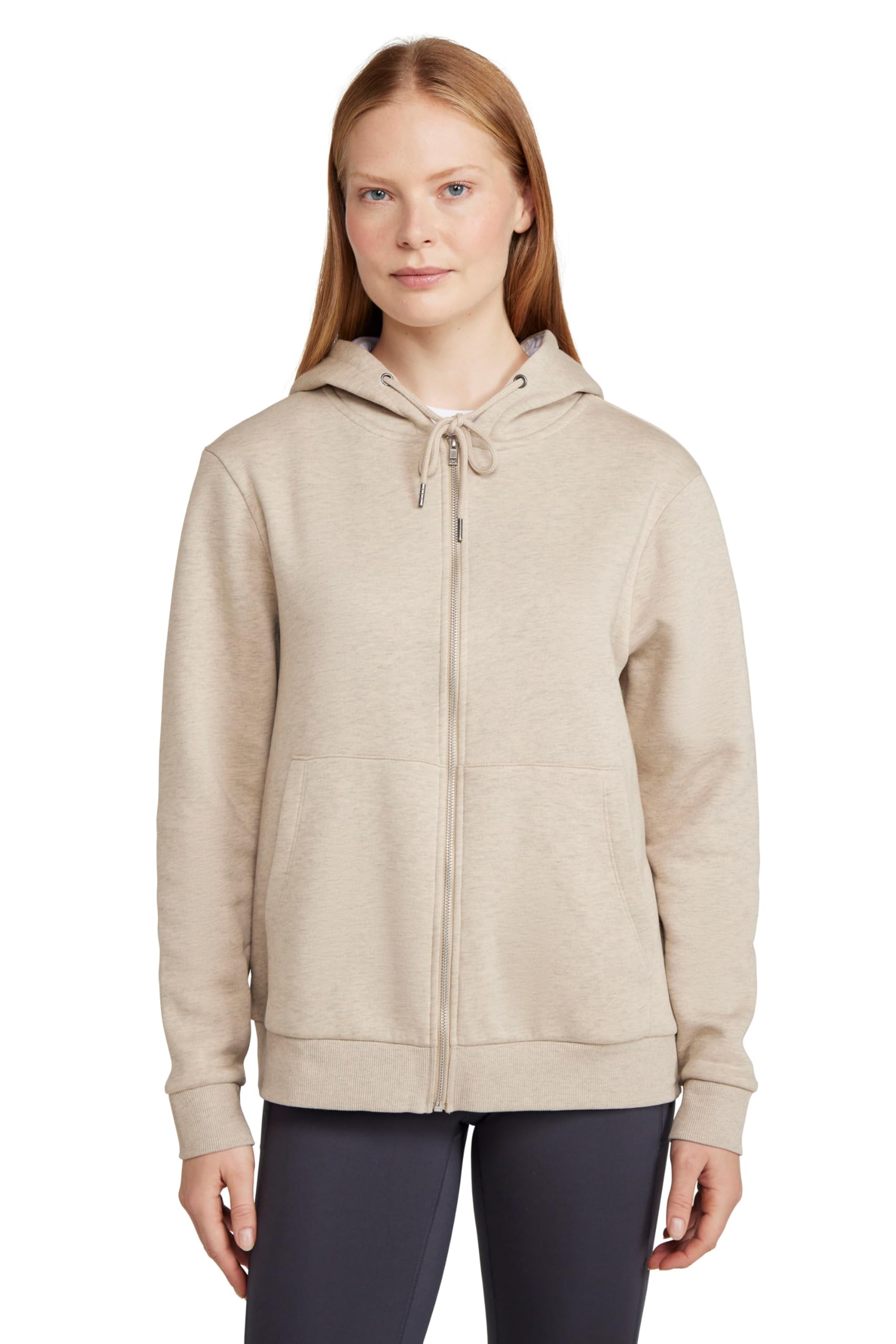 Mountain Warehouse Women's Beige 'Penzance' Lightweight Breathable Casual Relaxed Zip Through Hoodie In | Size: 6