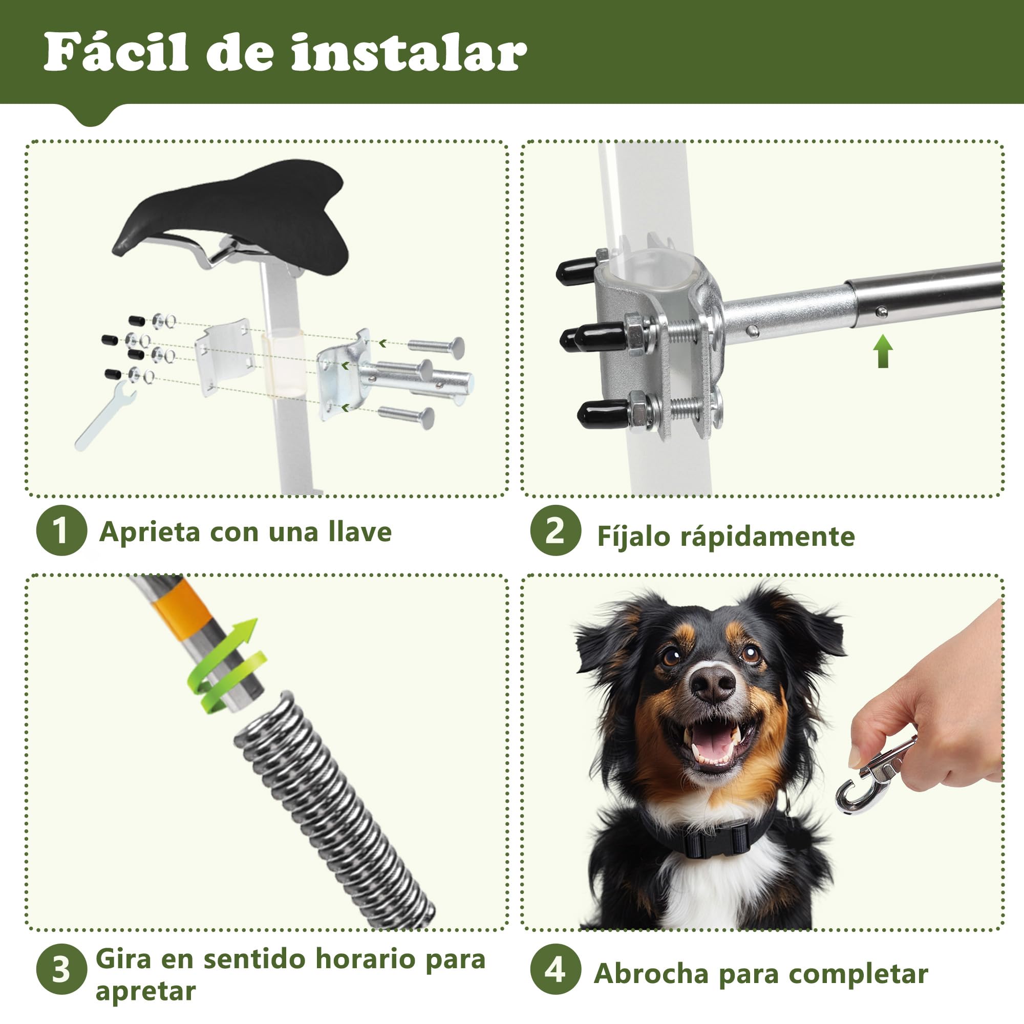 Correa de Bicicleta Resistente para Perro, Manos Libres, para Montar en Bicicleta | Soporte para perros de bicicleta para viajes seguros