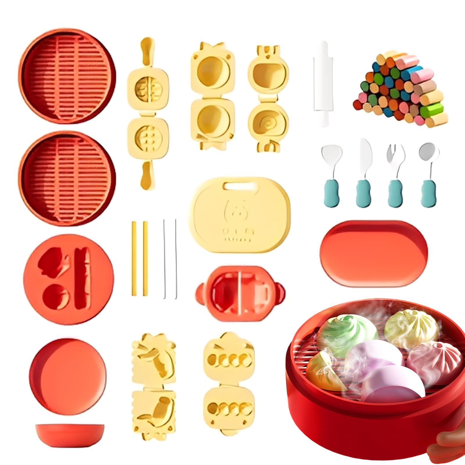Ensemble de Pâte à Modeler Jeux de Cuisine Thème Chinois Ensemble