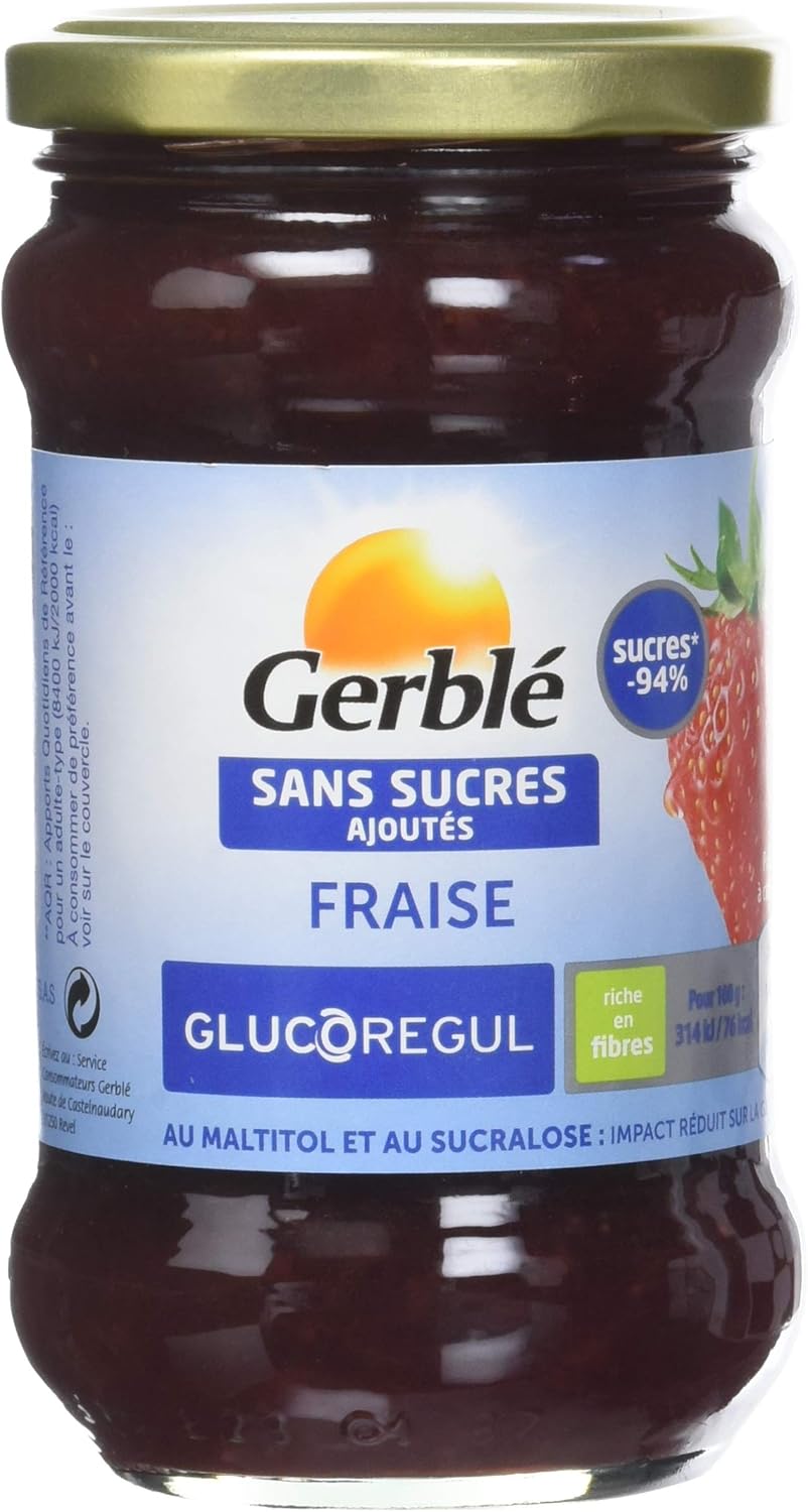 Confiture sans sucres ajoutés à la fraise