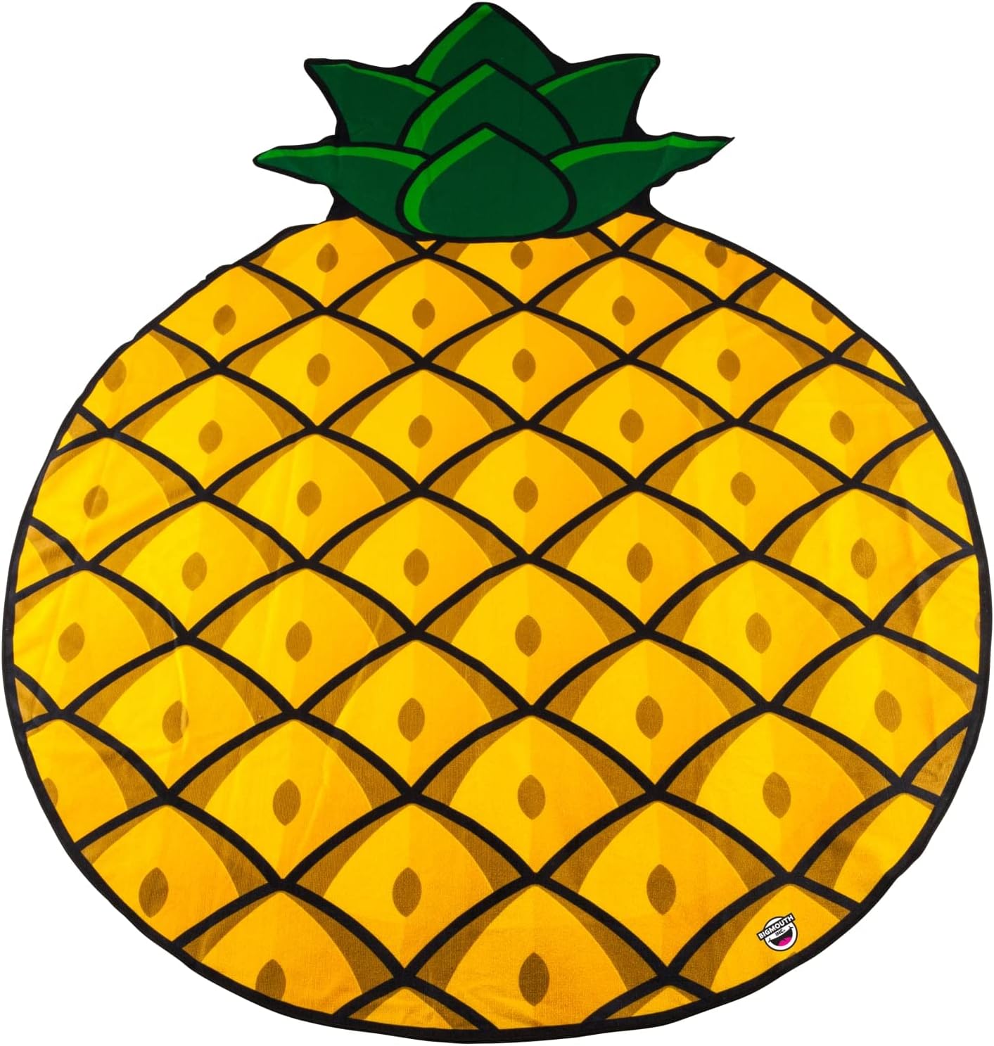 Giant Pineapple Beach Blanket, Oversized Novelty Beach Towel, Quick Dry Microfiber Fabric, For Kids Teens Adults, 6 Foot Long Pool Lake Sand Summer Outdoor Use