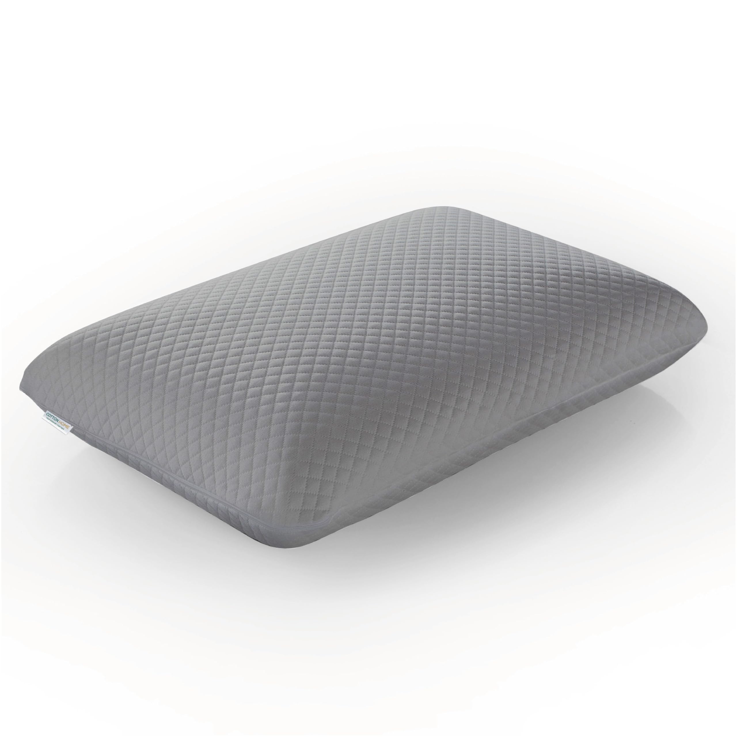 Cotton Home Grey Shoulder Support Smooth Memory Foam Pillow For Neck And Shoulder Pain Relief For Side Back And Stomach Sleepers Bedroom Pillows for Hotel Luxury Sleeping (35 cm x 55 cm x 12 cm)