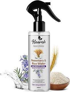 Hearch Nature x Science Rosemary Water Spray for Hair Growth & Hair Thickness with Rice Water |100% Natural Extract | Soft & Smooth Hair | Controls Hairfall & Adds Shine | Non-Greasy & Fast Absorbing | 200 ml (Pack of 1)-picture-33