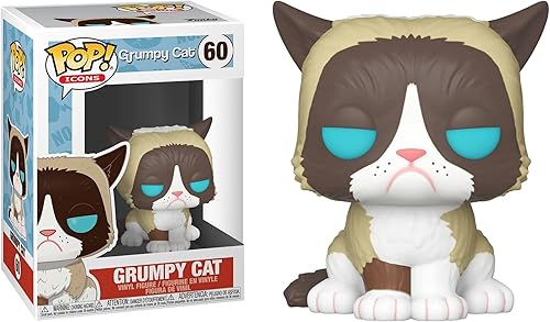 Miniatura 2 de Funko Icons: Grumpy Cat - Grumpy Cat Pop! Figura de vinilo (incluye funda protectora compatible con caja Pop Box)