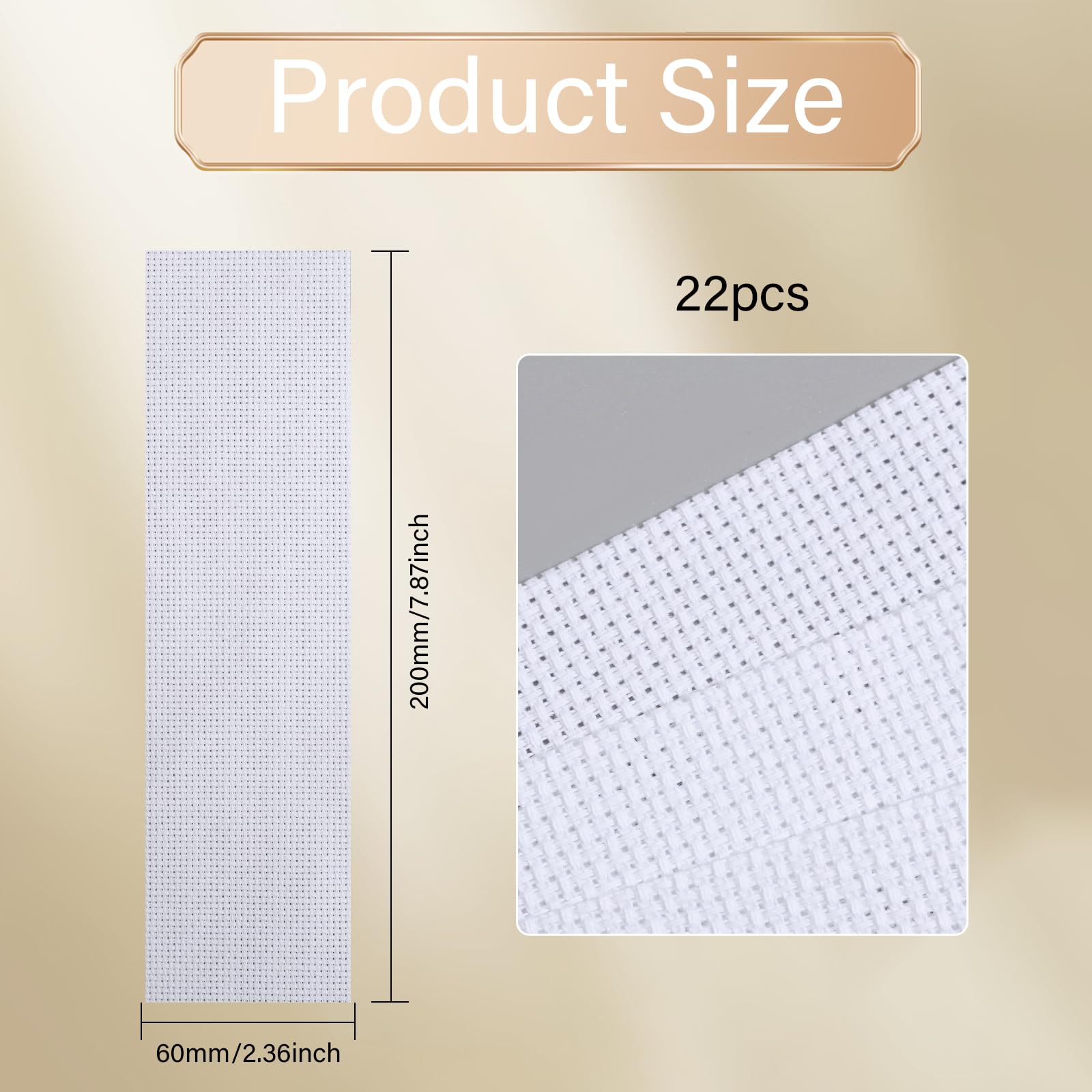 GLOBELAND 22 Pièce Marque Page De Point De Croix Vierge 14CT 7.87"X2.36