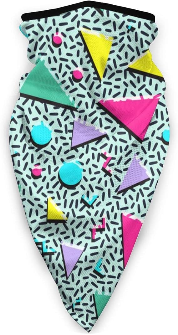 Amazon Co Jp レトロなヴィンテージ80年代または90年代ファッションスタイル抽象的なベクトル画像 フェイスカバー スポーツ ネックガード バンダナ フェイスガード ネックカバー 男女兼用 ファッション