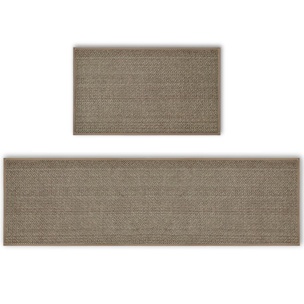 Artoid Mode Washable Non-Skid Rubber Kitchen Rugs and Mats Set of 2, Rubber Backing Kitchen Mats for Floor Kitchen Front of Sink Home Decor - 17x29 and 17x60 Inch