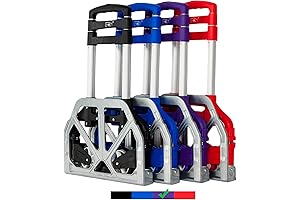 Folding Hand Truck: Durable Aluminum, 165 lbs Capacity, Compact Collapsable Dolly
