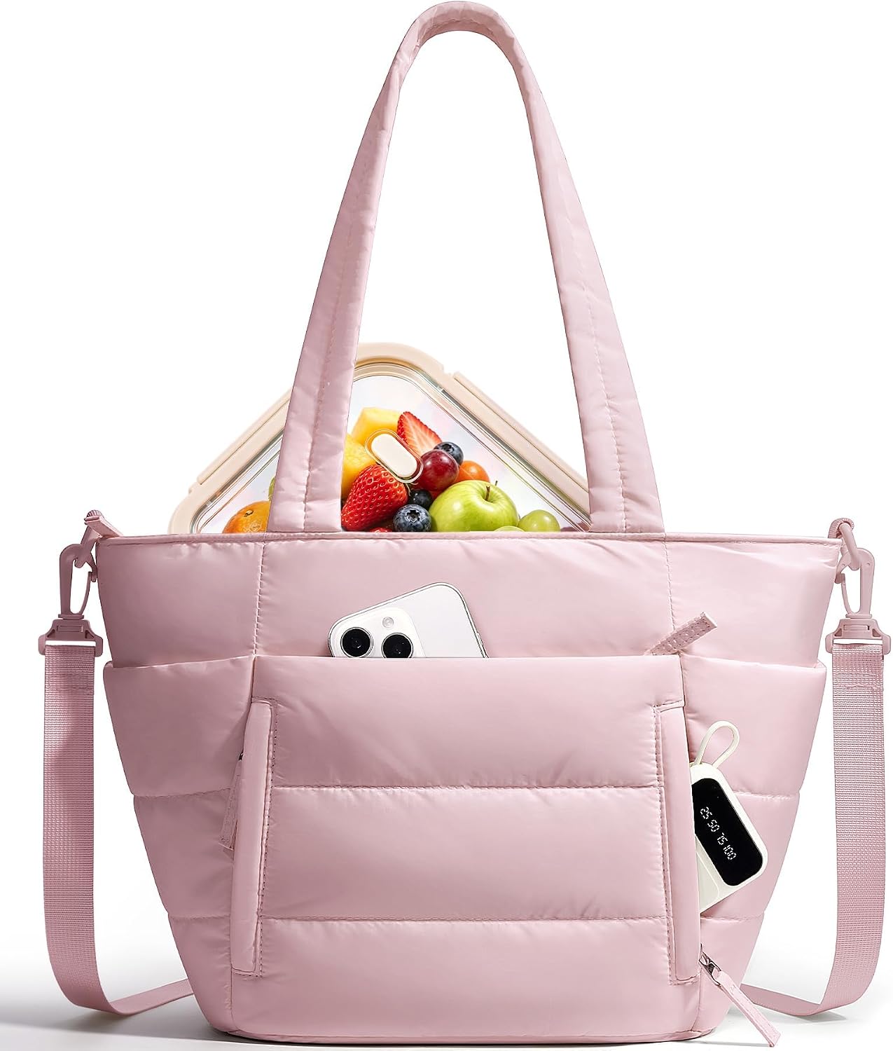 Bagstellar Lunch Box for Women Puffy Insulated Lunch Bag Tote Cooler Bag