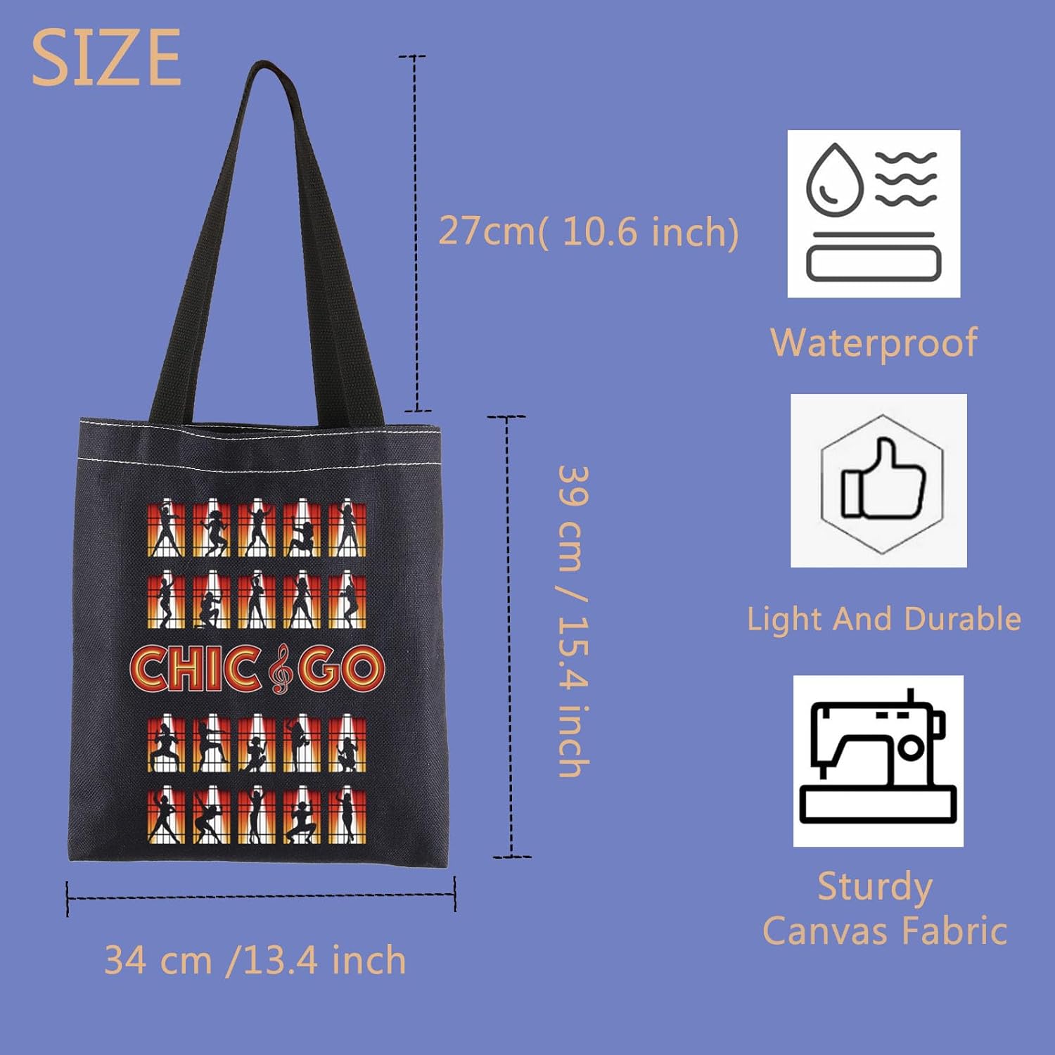 TIIMG Musical Inspired Gift Theater Nerd Musical Theater Fans Gift Tote Bag - Image 4