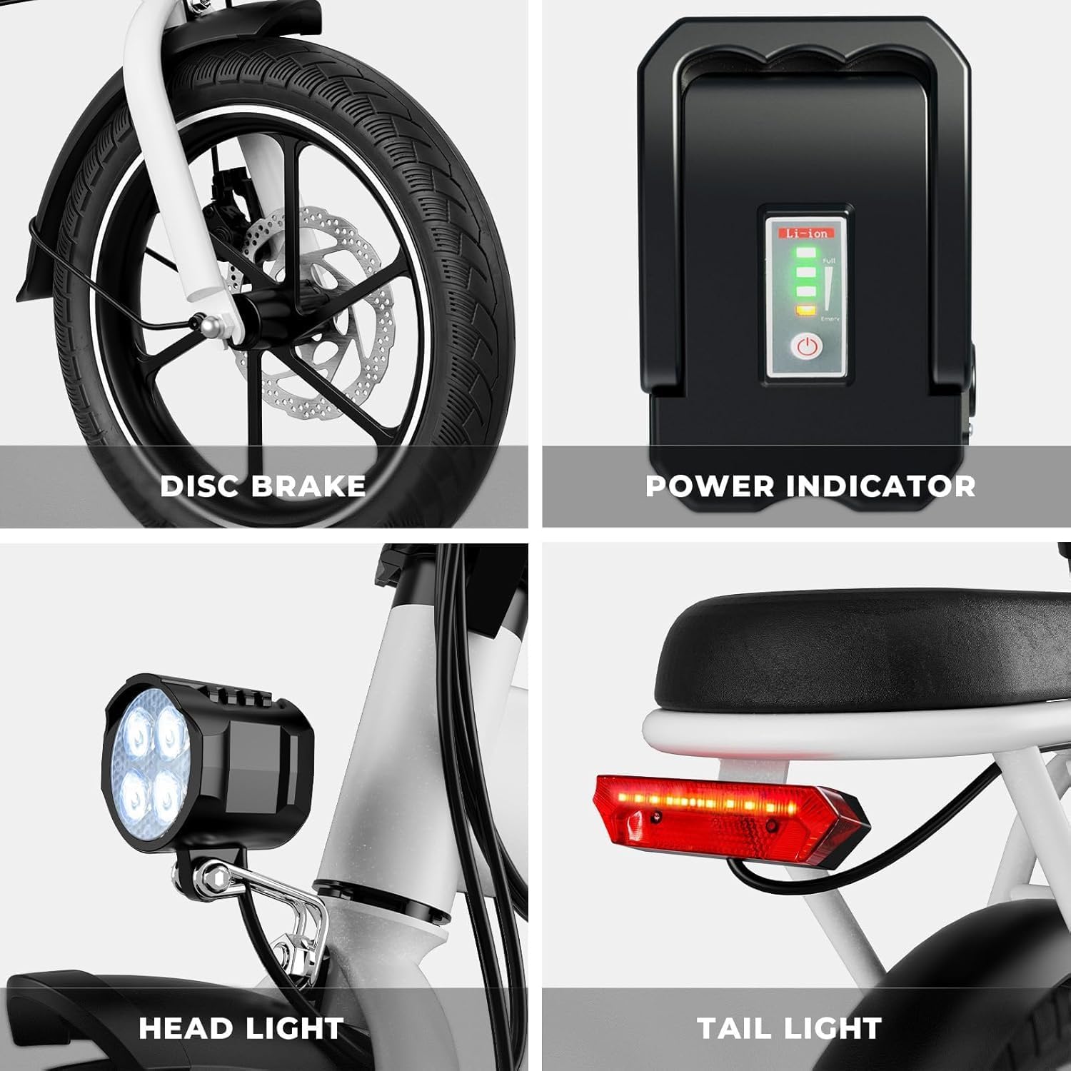 WINDHORSE 16" Folding Electric Bike for Adults, 630W Peak Electric Bicycle, 20MPH, 20-35 Miles Range, 288Wh Removable Battery, UL2849 Certified Commuter Ebike