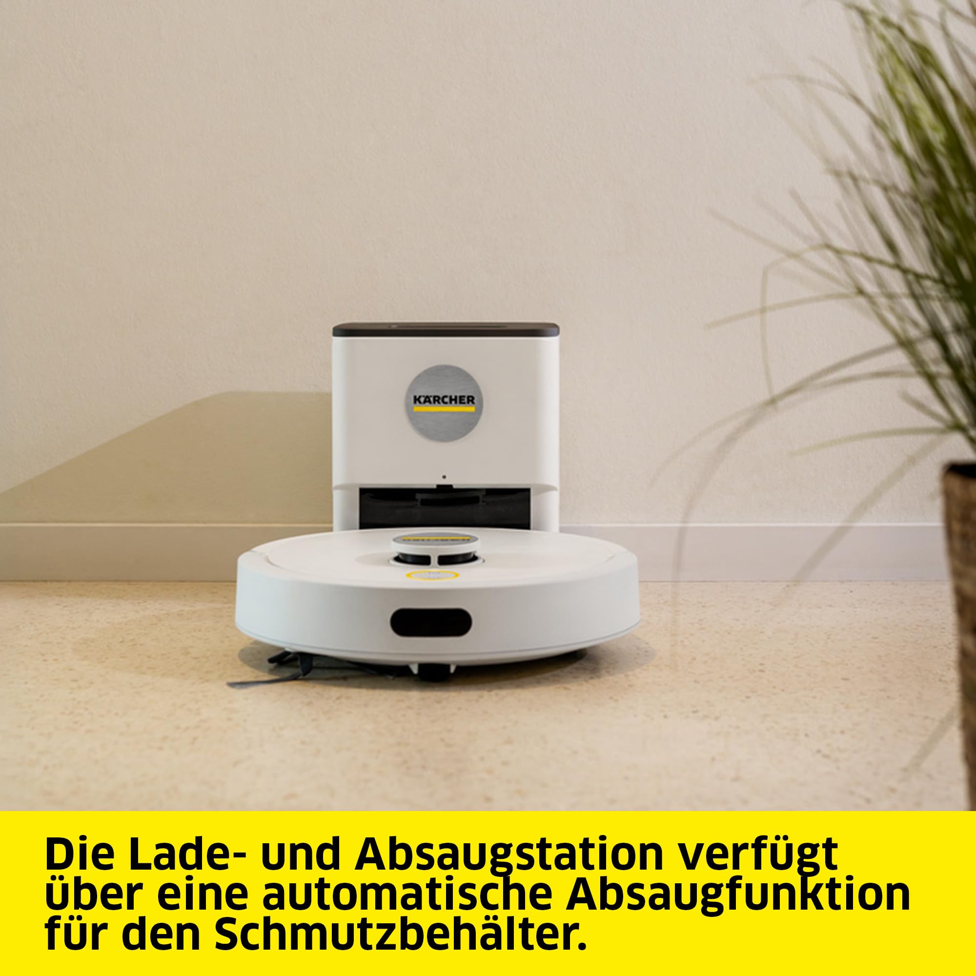 KÄRCHER Saug- und Wischroboter RVC 3 Comfort Extra, 15.000 Pa, bis 130 min Laufzeit, App-Steuerung, Kartierung, Laser-Navigation, Absturzsensoren, Schmutzentleerung, für Hartböden und Teppiche